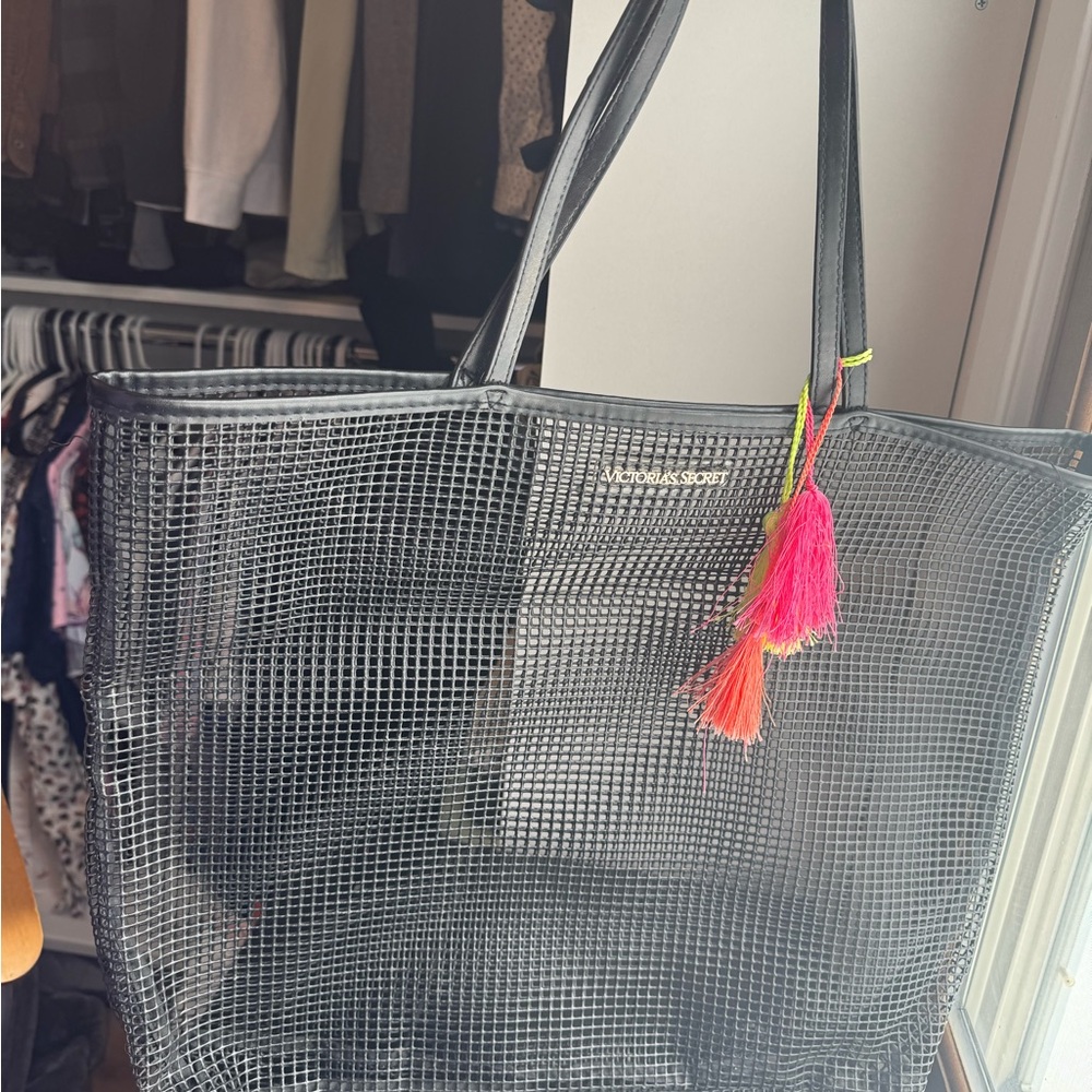 Victoria Secret Black Mesh Tote